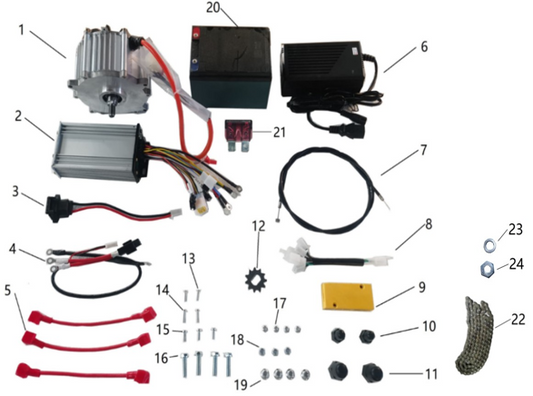 RS35 Chain (120 Links) - 1000W Electric Mini Bike