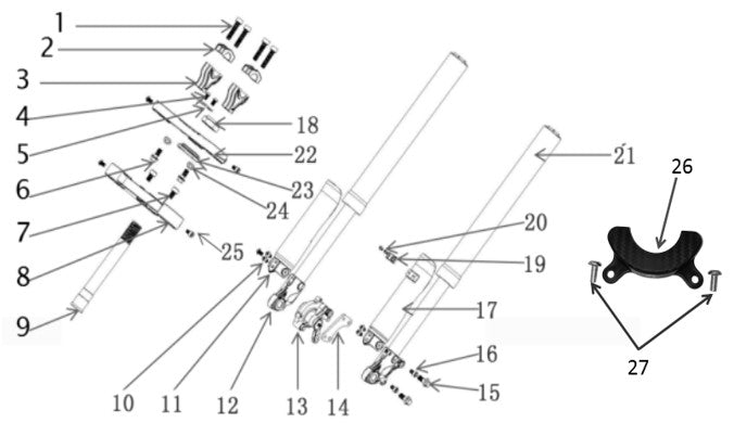 Front Brake Cable Holder - 1500W & 1000W Dirt Bike