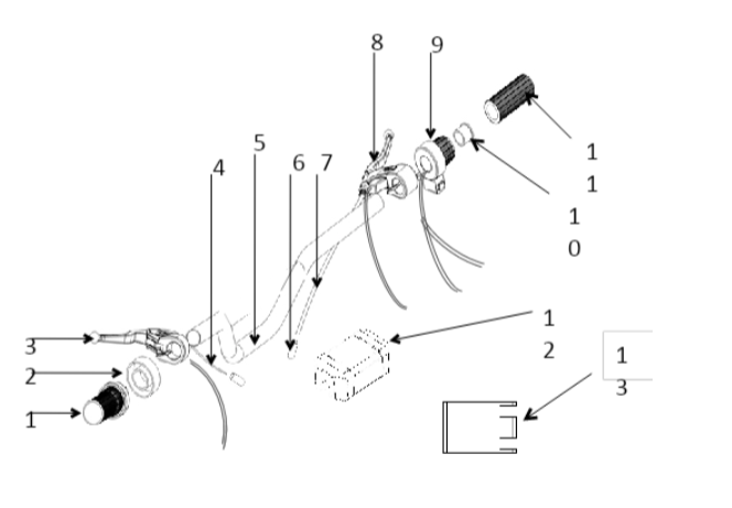 Left Brake Lever - 1500W & 1000W Dirt Bike