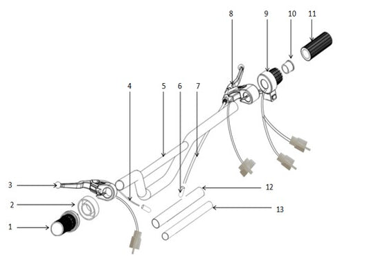 Front Brake Cable - 500W Dirt Bike