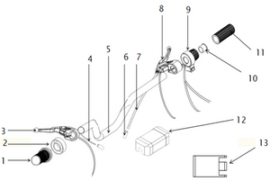 Throttle Assembly With Electric Meter 48V - 1500W Dirt Bike