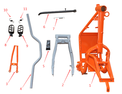 Main frame - 1600W&2500W Dirt Bikes