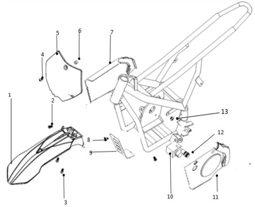 Number Plate - 500W Dirt Bike