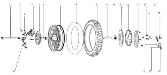 Rear Brake Caliper (Mechanical) - 1500W Dirt Bike