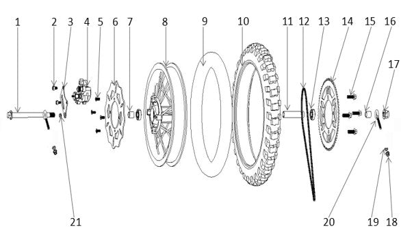 Chain 219H (116 Links) - 1000W Dirt Bike