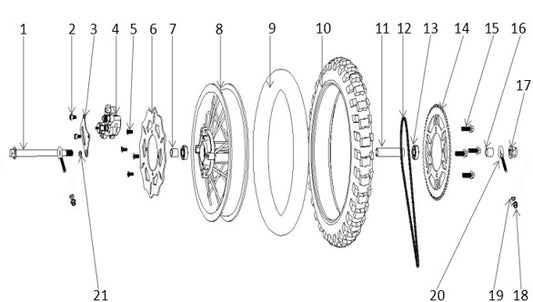 Rear Brake Caliper (mechanical) - 1000W Dirt Bike