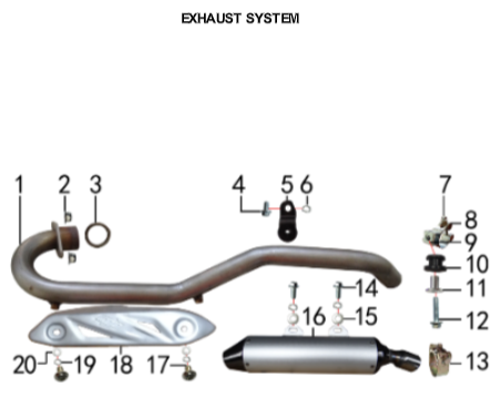 Muffler - 150DH & 230DH Gas Dirt Bike