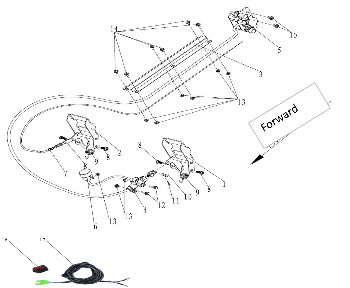 Brake Pump Assembly - 2 Seat Go Kart (Gas & EV)