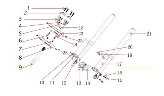 Front Hydraulic Brake Assembly - 1500W Dirt Bike