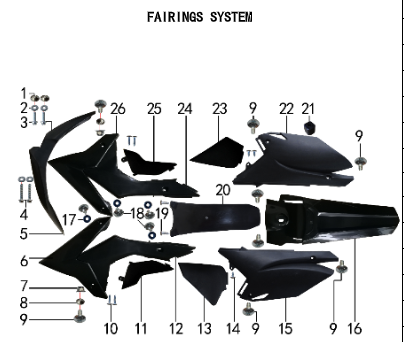 Rear Right Side, Plastic - 150DH & 230DH Gas Dirt Bike