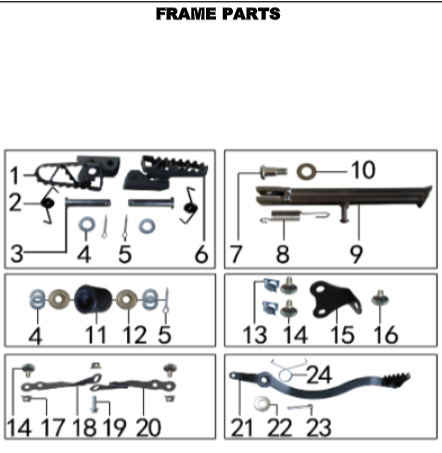 Foot Rest - DH110 & DH125 Gas Dirt Bike