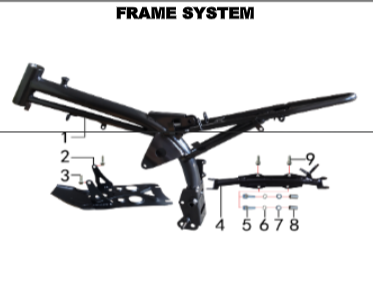 Straight Frame - DH110 & DH125 Gas Dirt Bike