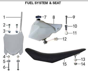 Seat - 150DH & 230DH Gas Dirt Bike