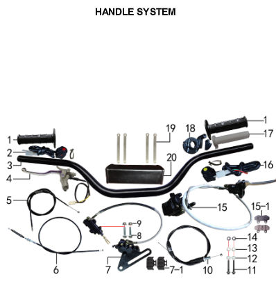 Brake Lever - 150DH & 230DH Gas Dirt Bike