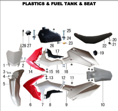 Number Plate - DH110 & DH125 Gas Dirt Bike