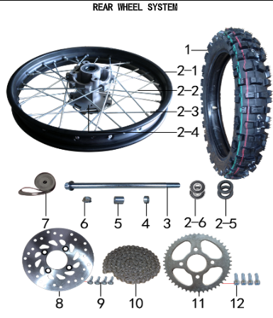 Spoke Cap - 150DH & 230DH Gas Dirt Bike