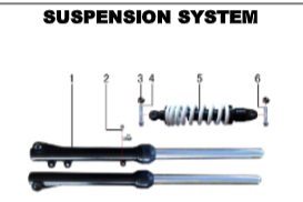 Front Fork - DH110 & DH125 Gas Dirt Bike