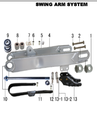 Chain Adjuster - DH110 & DH125 Gas Dirt Bike