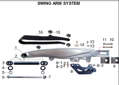 Swing Arm - 230DH Gas Dirt Bike